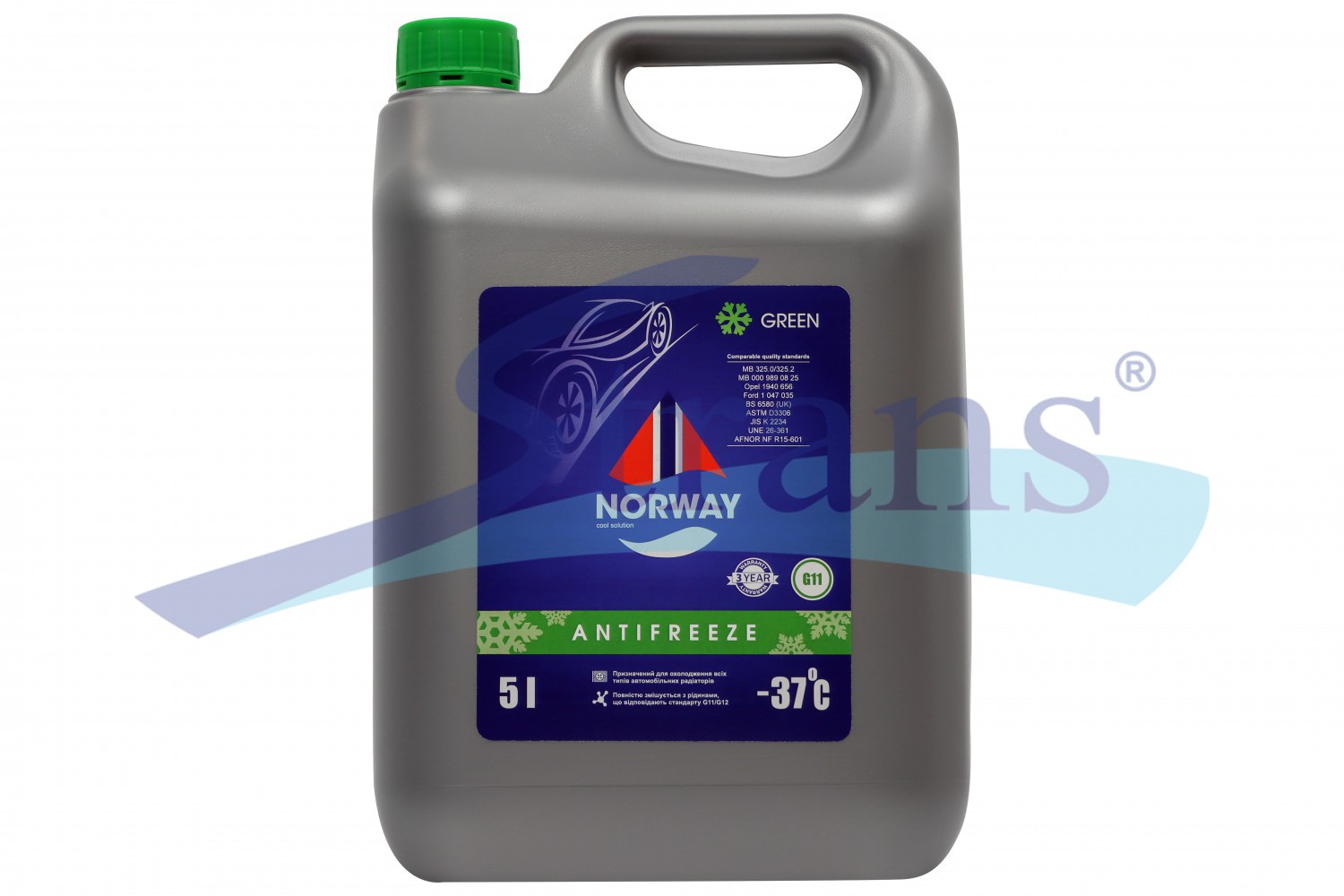 Антифриз Norway G11 -37°C 5Л. (Зелений) Norwayg11Green5L купити в
